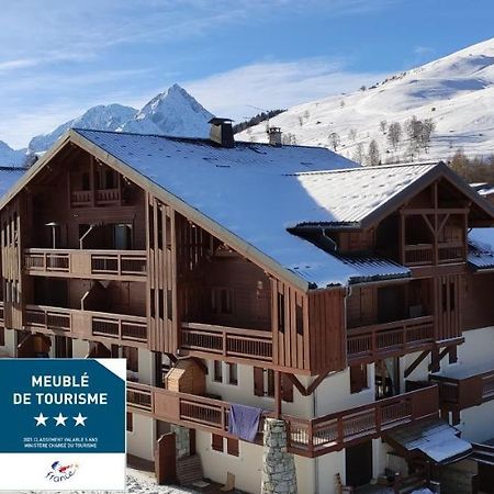 T2 Meublé Tourisme 3 étoiles TOUT CONFORT linge de lit-serviettes-ménage-parking privé avec superbe vue et au pied des pistes Les Deux Alpes Esterno foto